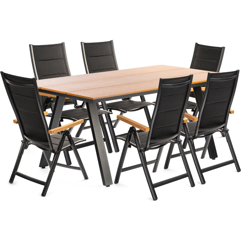 The FDZN 5058 garden table is suitable for outdoor and indoor use and is weatherproof.