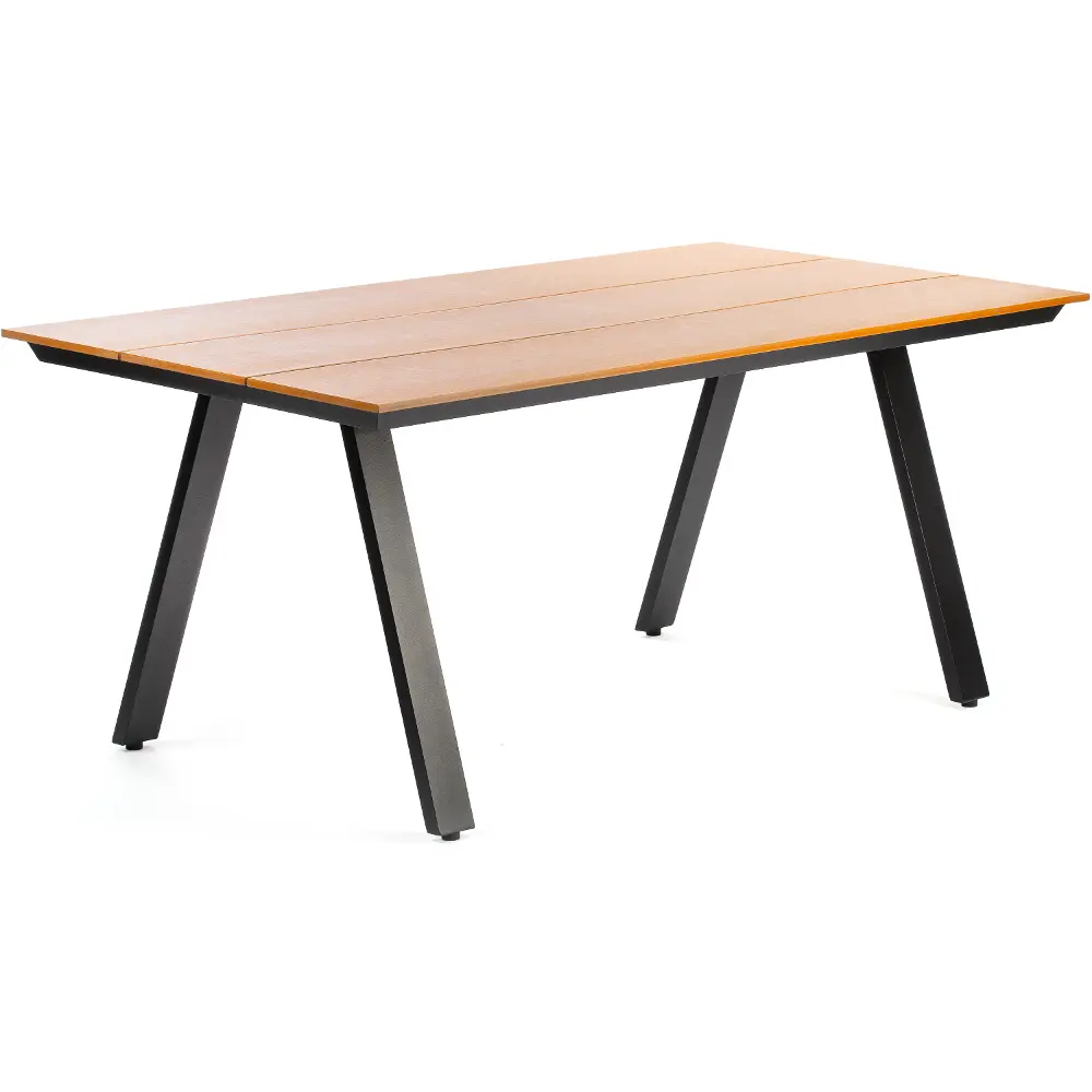The FDZN 5058 garden table combines modern design, a durable frame and comfortable seating.