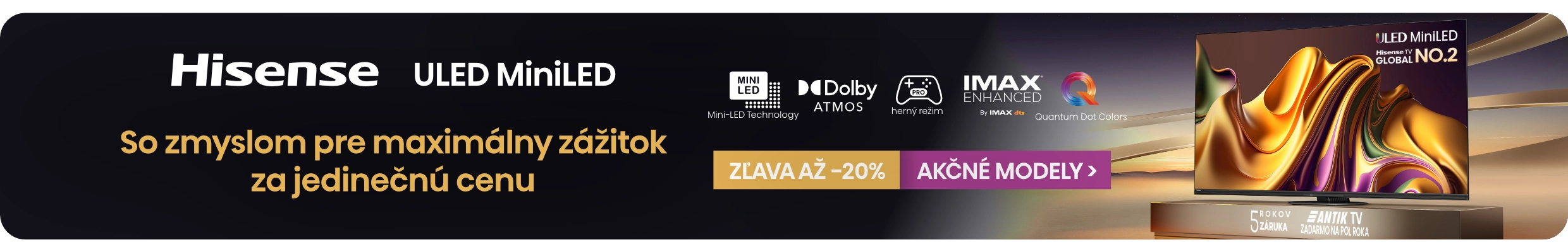 HISENSE TV zľavy až do 1 000€ - produkt