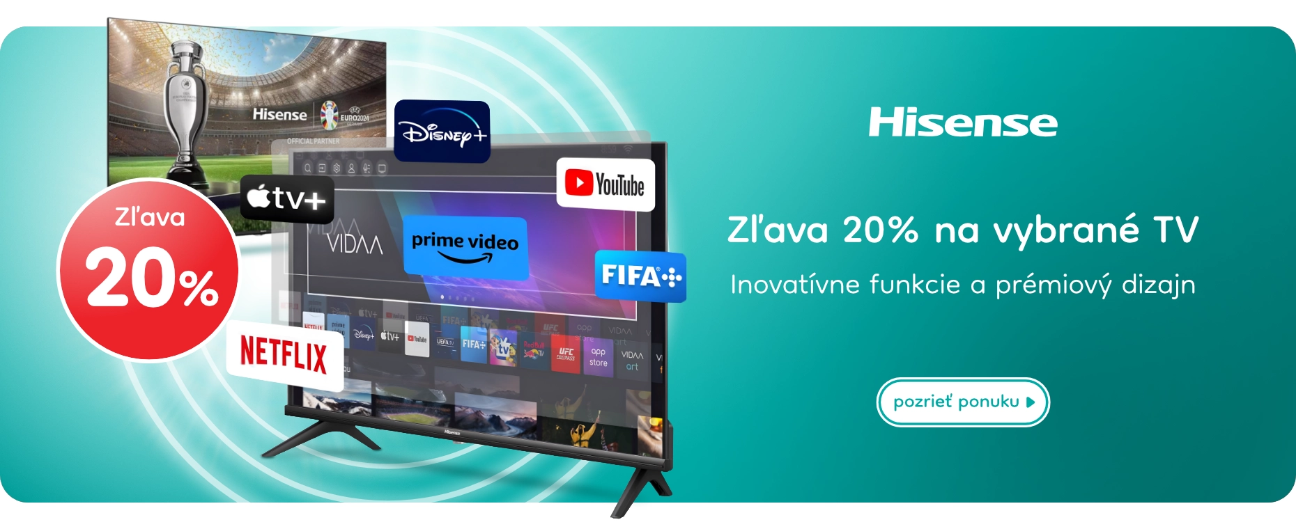 HISENSE TV zľava -20%