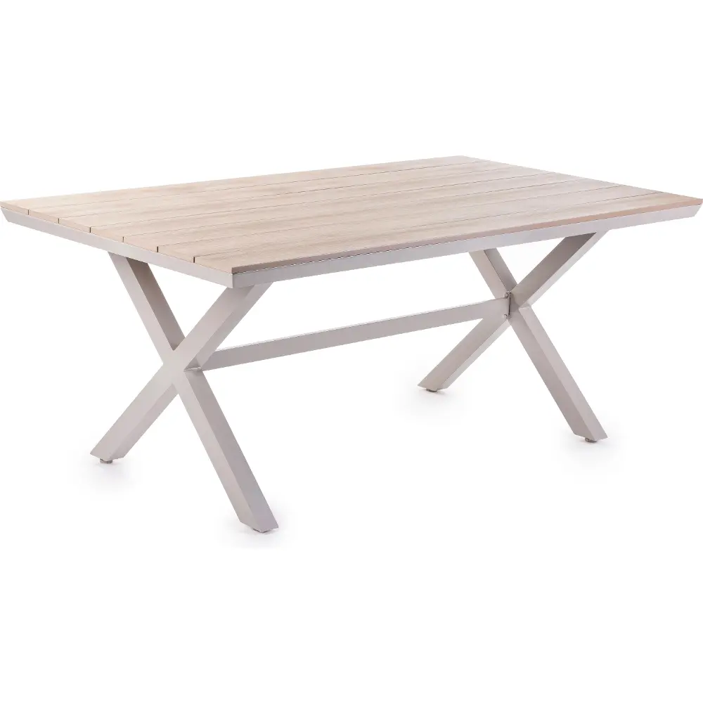 The Fieldmann JOYCE garden furniture set table with polywood board combines a natural look and durability.