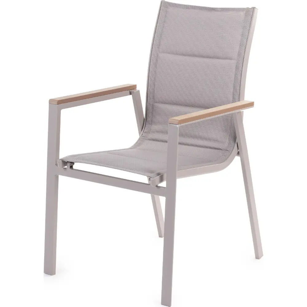 The armchairs of the Fieldmann JOYCE garden furniture set with double fabric ensure a comfortable and durable seat.