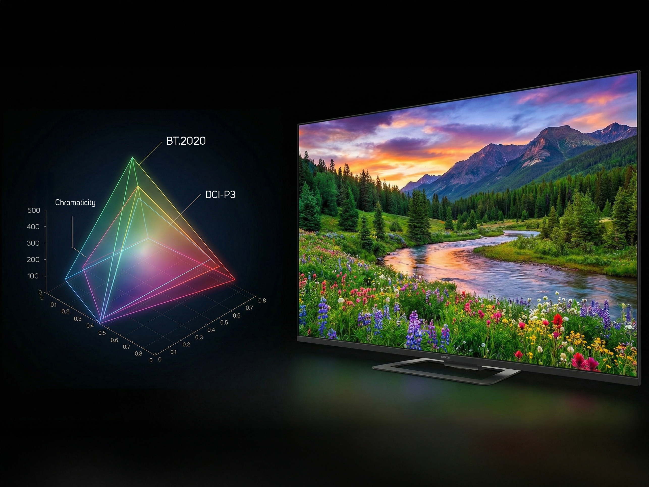 Sencor chytrý televizor qled s webos SLE 65Q871B