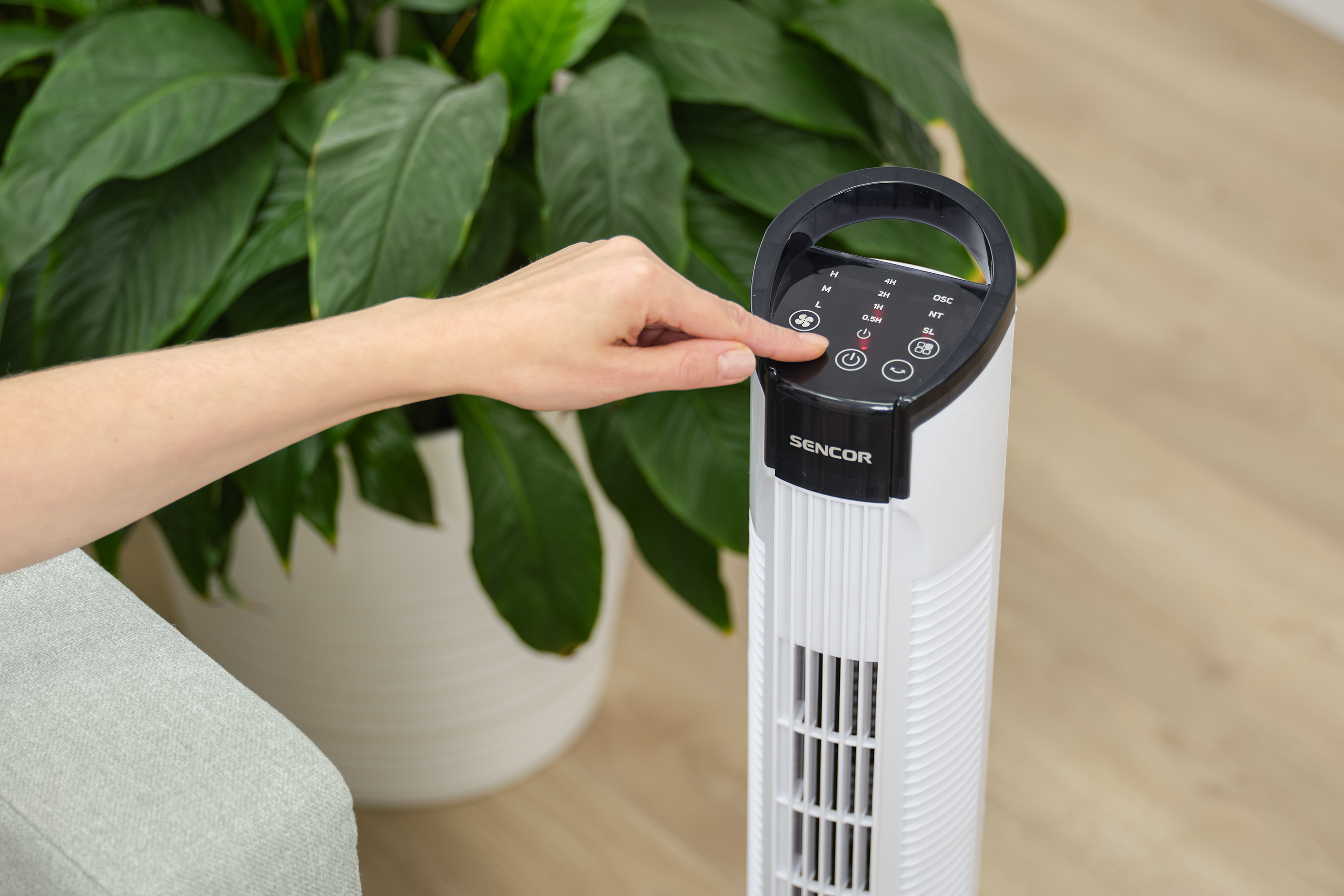 Sencor stĺpový ventilátor SFT 3112WH