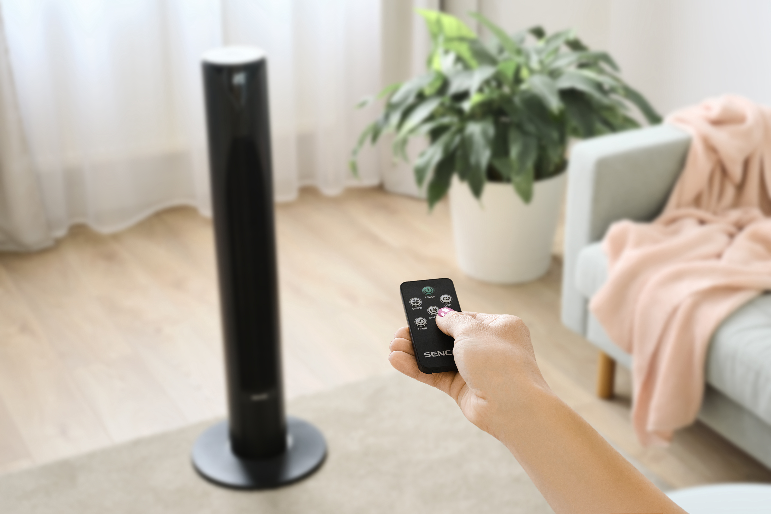 Sencor stĺpový ventilátor SFT 3800BK