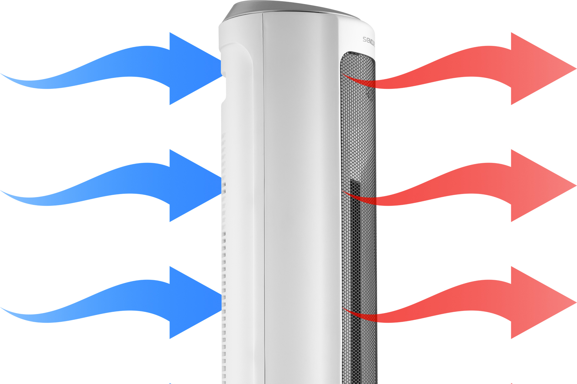Sencor SFH 8994WH ceramic column heater with oscillation