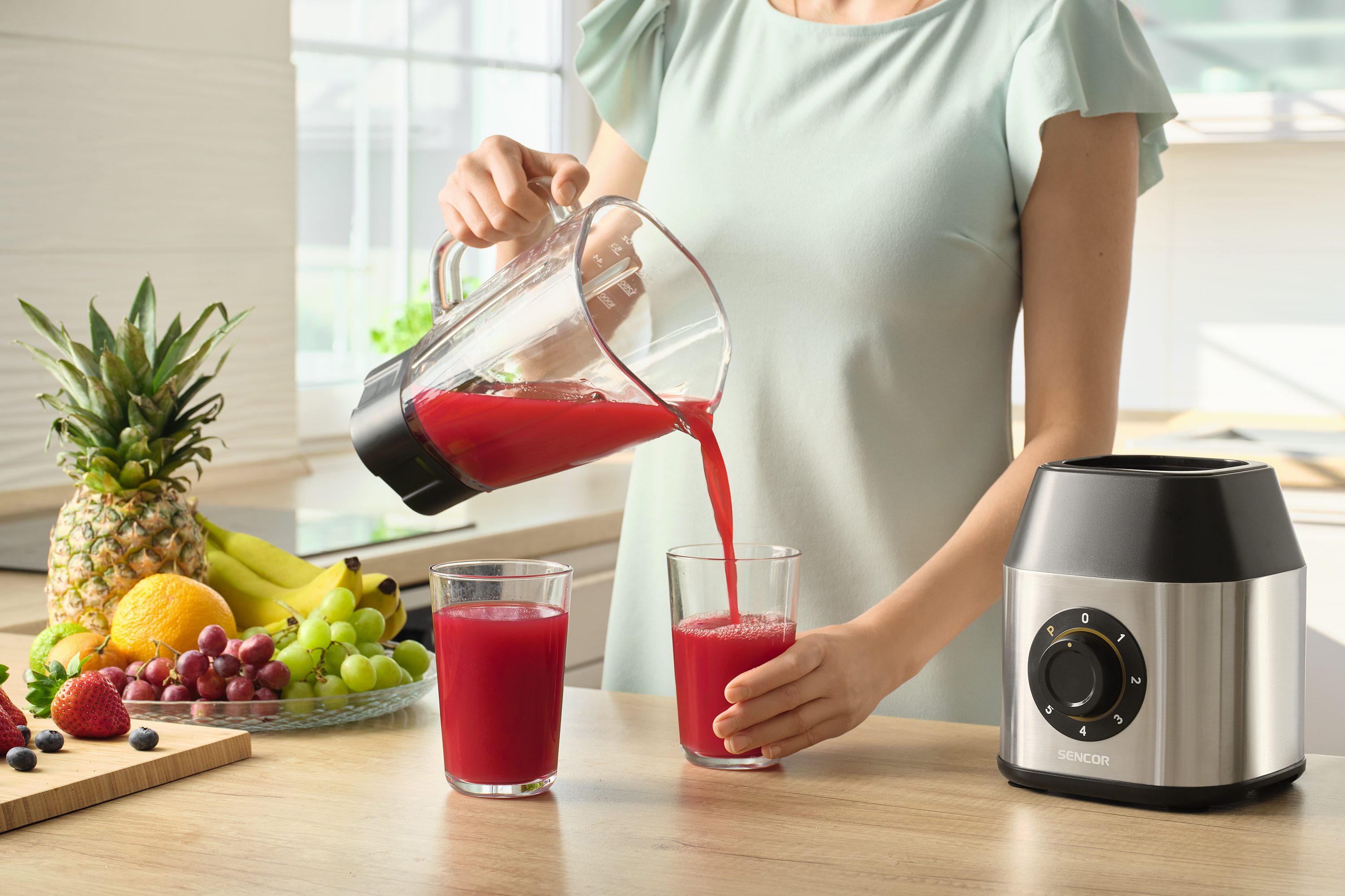 Sencor blender kielichowy ze szklanym dzbankiem SBL 4872BK