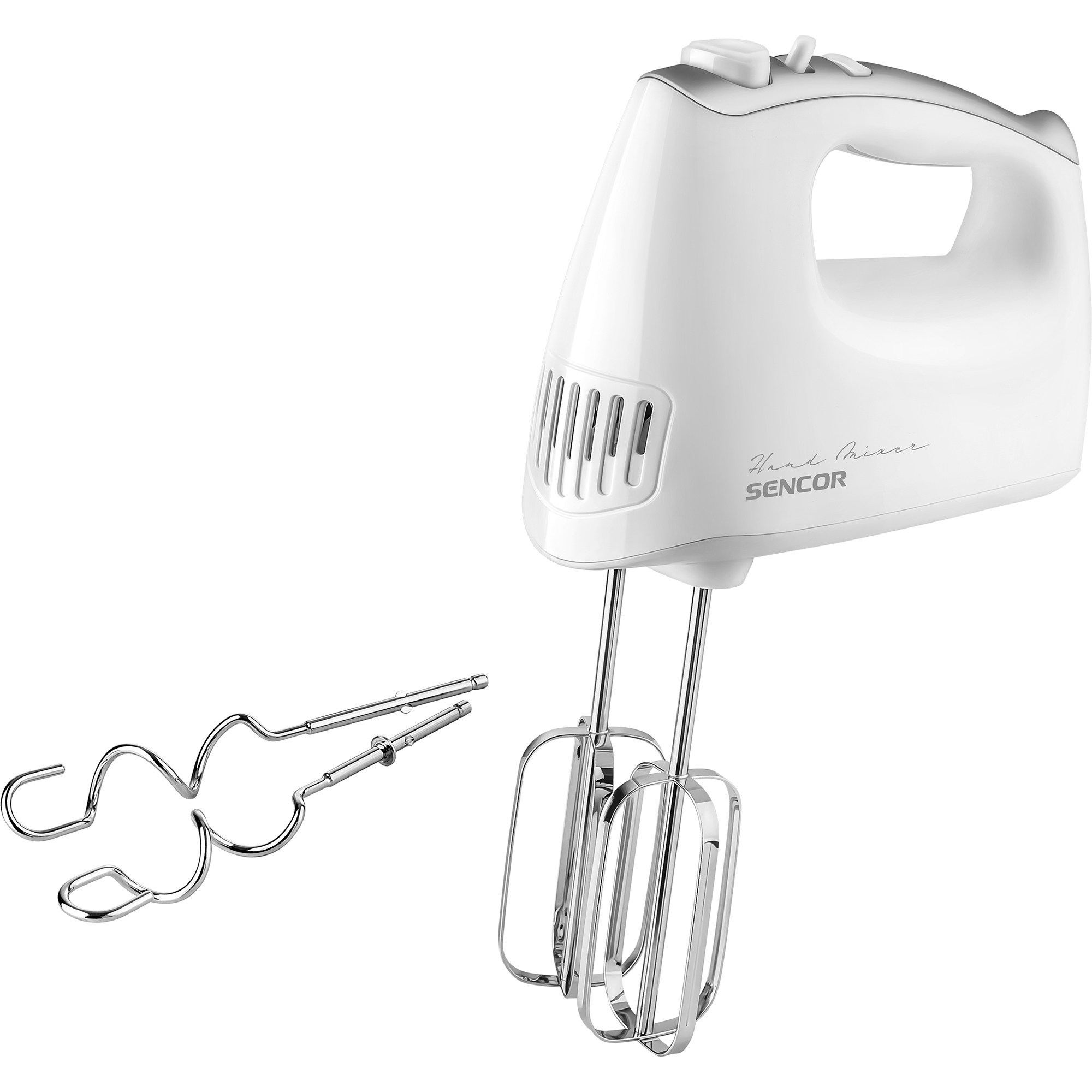 Sencor ruční šlehač s funkcí turbo SHM 5215WH, obsah balení