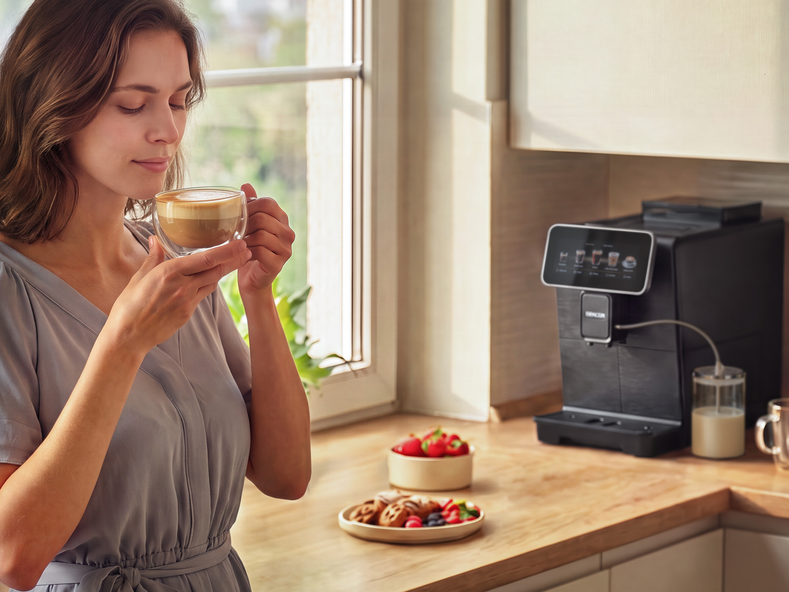 Sencor SES 9470BK enzo automatic coffee maker with milk system