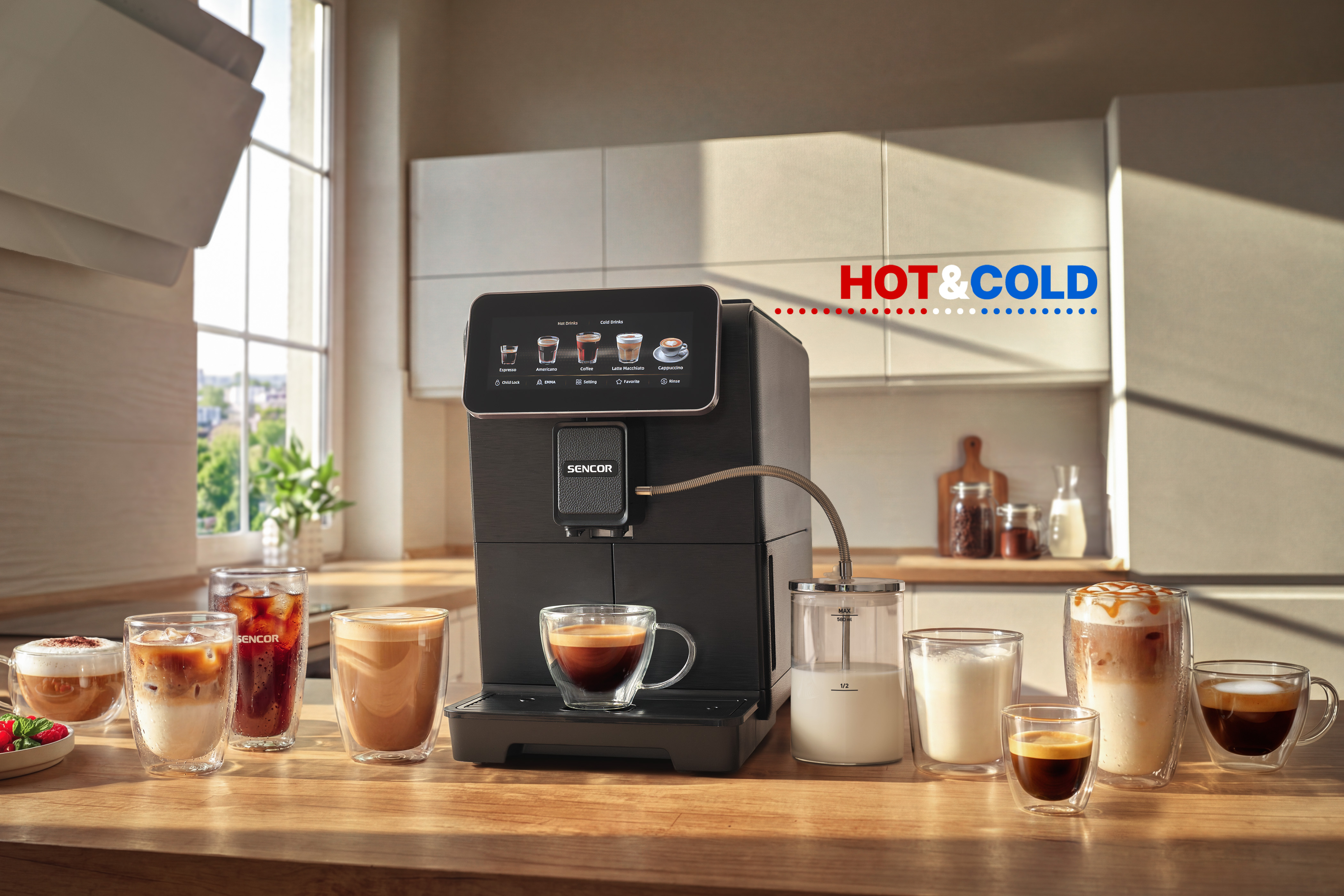 Sencor SES 9470BK enzo automatic coffee maker with milk system