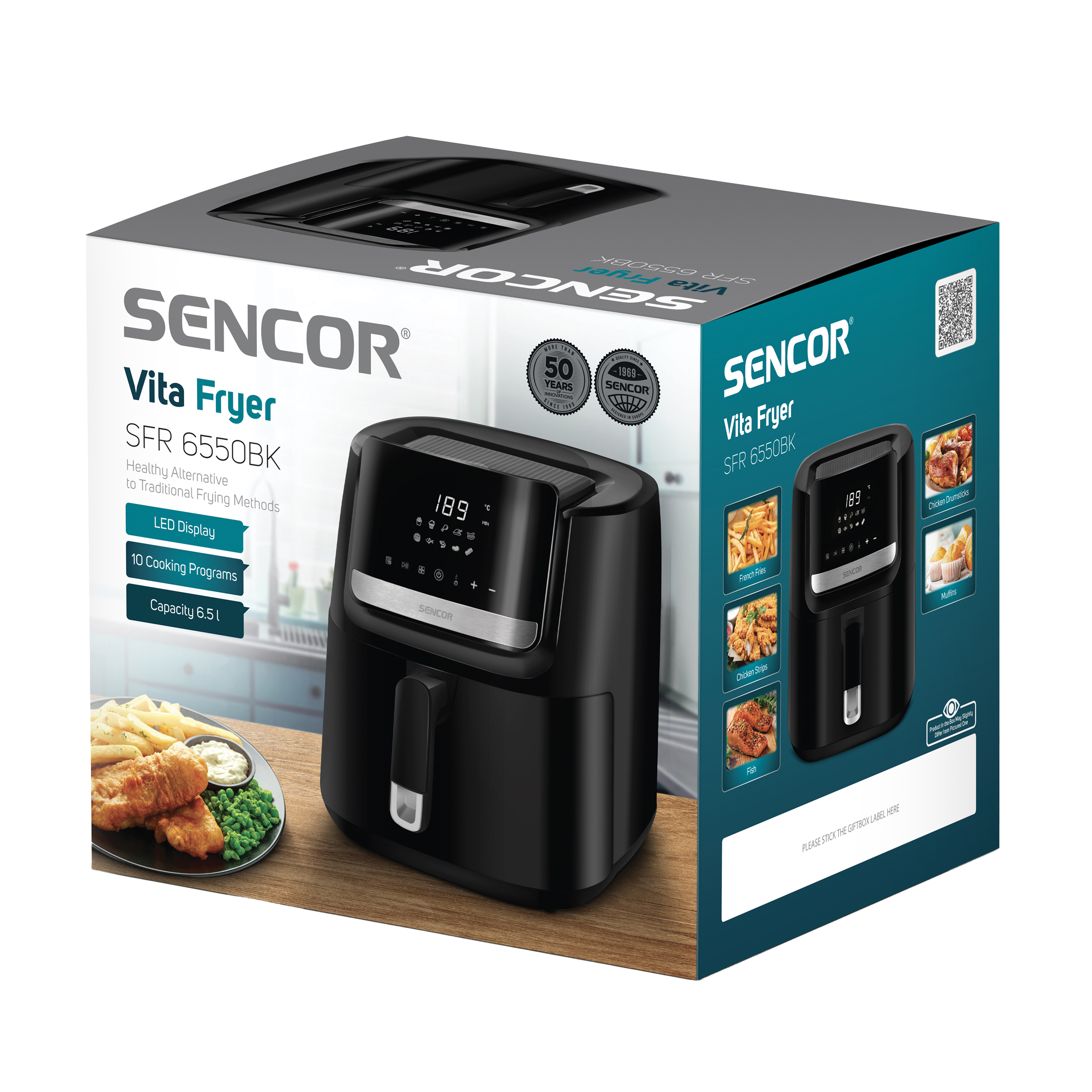 Sencor horkovzdušná fritéza SFR 6550BK