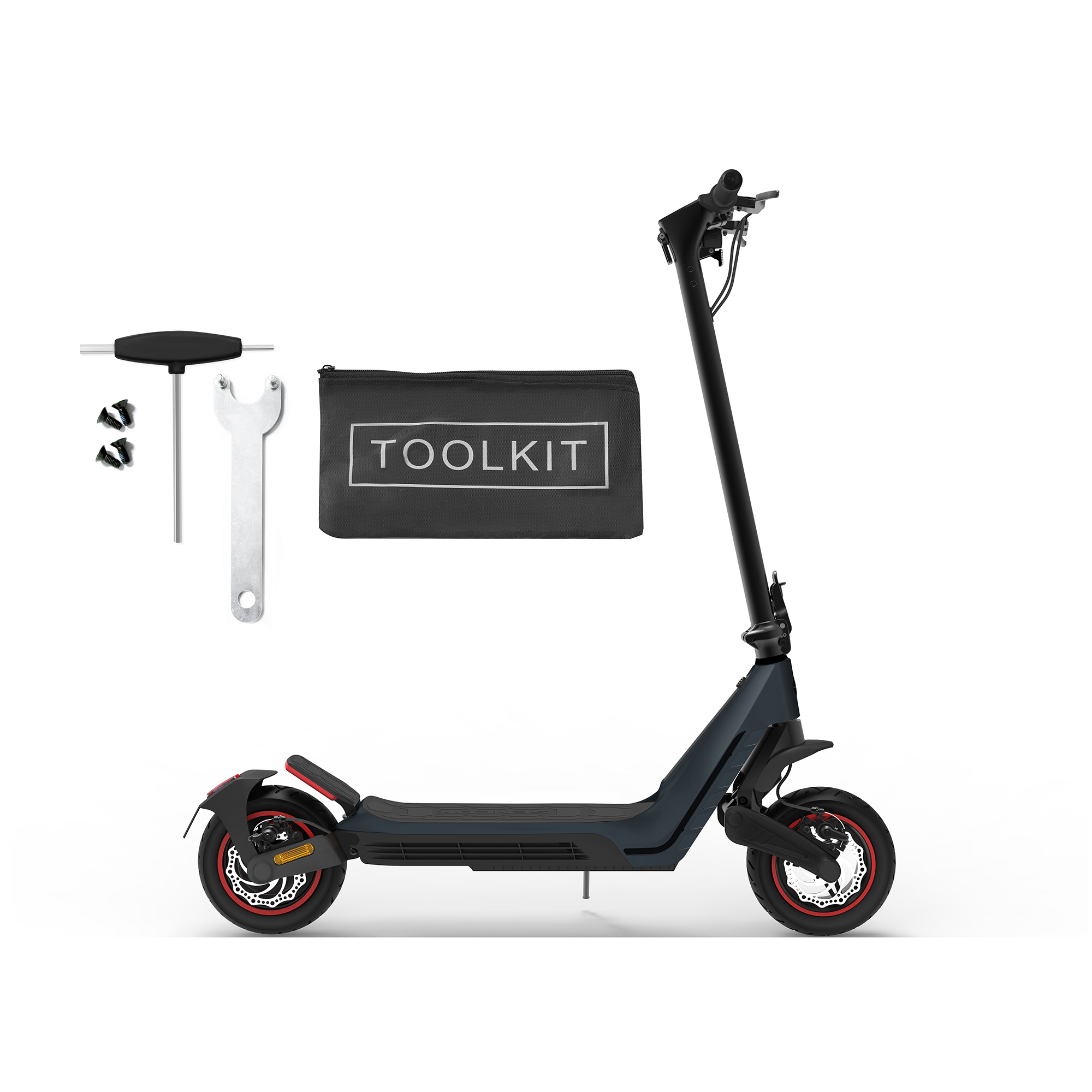 Sencor SCOOTER S80 elektromos roller első és hátsó rugózással, 500 w-os motorral, a csomag tartalma
