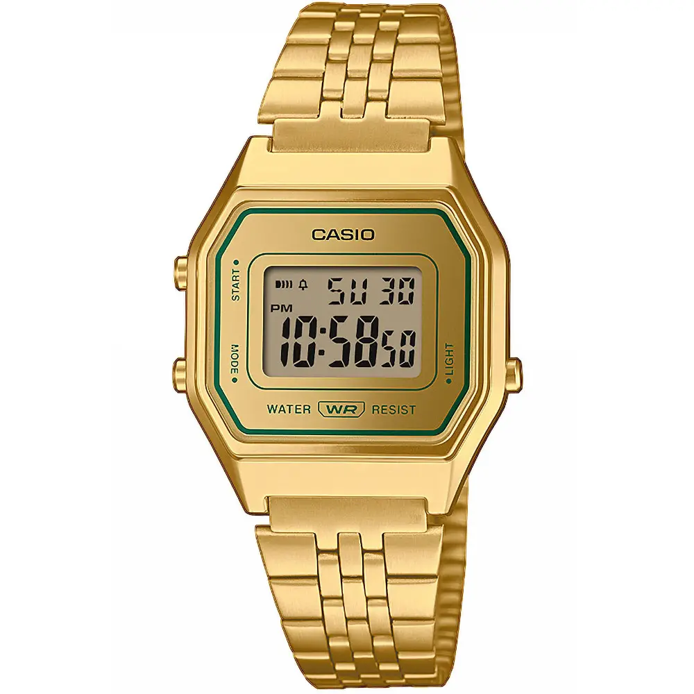 Zlat nramkov hodinky Casio.