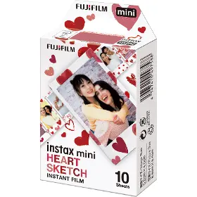 Fotopapír - náhradní kazety - Fujifilm INSTAX MINI HEART SKETCH WW 1 - 2