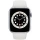 Apple Watch S6 44mm Silver White Sport Band
