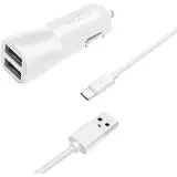 Fixed 2× USB-A 15W/USB-C kabel White