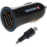Swissten CL 2,4A Power 2x USB/Micro USB Black