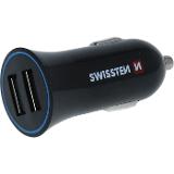 Swissten CL 2,4A Power 2x USB/USB-C Black