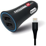Swissten CL 2,4A Power 2x USB/Lighting Black