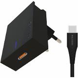 Swissten 25W USB-C, USB-C/USB-C kabel Black