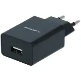 Swissten 1A, 1× USB, USB-A/USB-C kabel Black