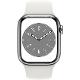 Apple Watch S8 GPS + Cell 41 mm Silver /White Sport