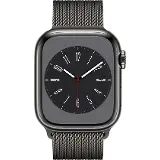 Apple Watch Series 8 GPS + Cellular 41mm Graphite Stainless Steel Case with Graphite Milanese Loop