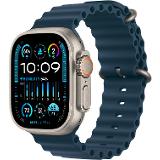 Apple Watch Ultra 2 GPS + Cell, 49mm Titanium Case with Blue Ocean Band