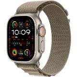 Apple Watch Ultra 2 GPS + Cell, 49mm Titanium Case with Olive Alpine Loop - S