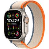 Apple Watch Ultra 2 GPS + Cell, 49mm Titanium Case with Orange/Beige Trail Loop - S/M