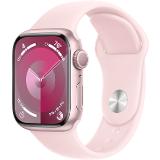 Apple Watch Series 9 GPS 41mm Pink Aluminium Case with Light Pink Sport Band - S/M Pink SportB SM