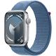 Apple Watch Series 9 GPS 45mm Silver Aluminium Case with Winter Blue Sport Loop Silver Al WBlue SB SL