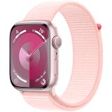 Apple Watch Series 9 GPS 45mm Pink Aluminium Case with Light Pink Sport Loop Pink Al Pink SportLoop