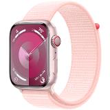 Apple Watch Series 9 GPS + Cell 41mm Pink Aluminium Case with Light Pink Sport Loop