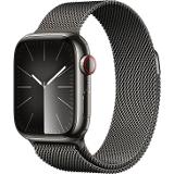 Apple Watch Series 9 GPS + Cell 41mm Graphite Stainless Steel Case with Graphite Milanese Loop Gaph Steal Milane