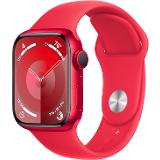 Apple Watch Series 9 GPS 41mm RED Aluminium Case with RED Sport Band - S/M Red sport band S/M 41 mm