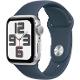 Apple Watch SE GPS 40mm Silver Aluminium Case with Storm Blue Sport Band - M/L Silver M/L Silver M/L