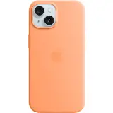 Apple iPhone 15 Silicone Case with Magsafe Orange Sorbet