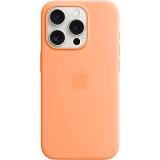 Apple iPhone 15 Pro Silicone Case with Magsafe Orange Sorbet