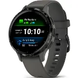 Garmin Venu 3S Slate/Gray, Silicone band Pebble gray