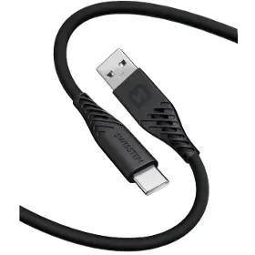 USB kabel - Swissten USB/USB-C 1,5m Black Silicone - 1