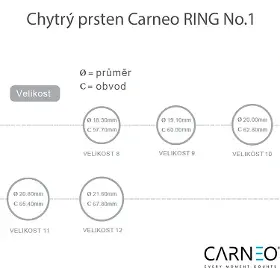 Inteligentný prsteň - Carneo Smart ring NO 1 vel. 9 - 8