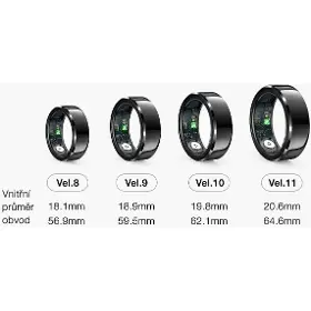 Chytrý prsten - Aligator Smart Ring vel. 10 Černý - 8