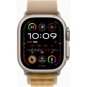Smart hodinky - Apple Watch Ultra 2 GPS + Cellular 49mm Natural Titanium Case with Tan Alpine Loop - Medium - 2
