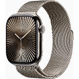 Apple Watch Series 10 GPS + Cellular 46mm Natural Titanium Case with Natural Milanese Loop - S/M