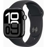 Apple Watch Series 10 GPS 42mm Jet Black Aluminium Case with Black Sport Band - S/M