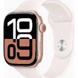 Apple Watch Series 10 GPS 46mm Rose Gold Aluminium Case with Light Blush Sport Band - S/M