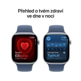 Smart hodinky - Apple Watch Series 10 Cellular 46mm Silver Aluminium Denim Sport Band S/M - 5