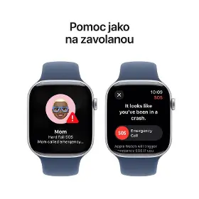 Smart hodinky - Apple Watch Series 10 Cellular 46mm Silver Aluminium Denim Sport Band S/M - 6