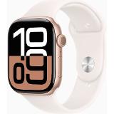 Apple Watch Series 10 GPS + Cellular 46mm Rose Gold Aluminium Case with Light Blush Sport Band - S/M